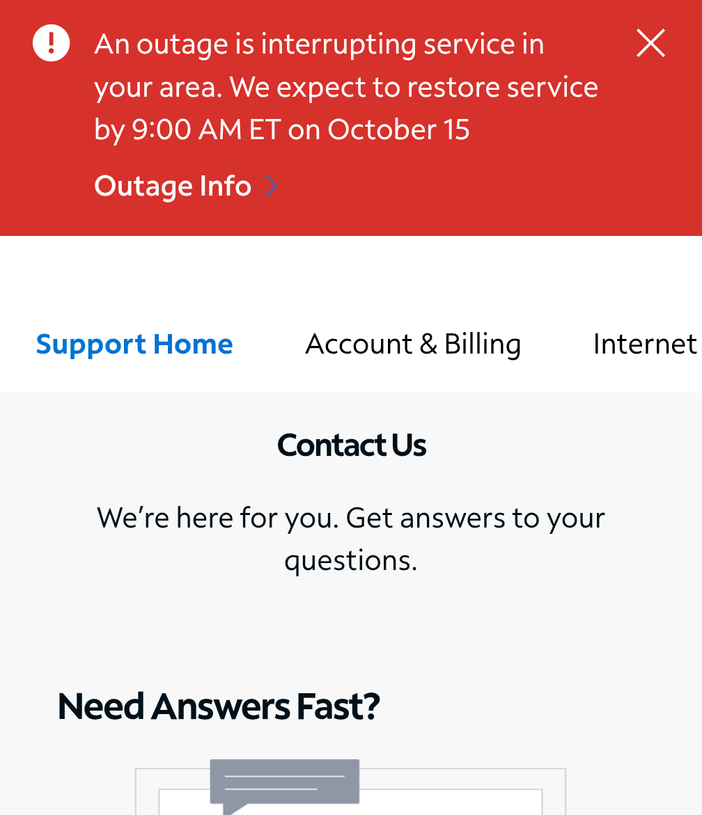 Spectrum Internet Down