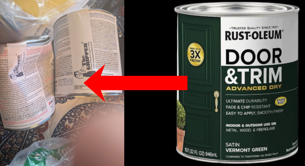 Damaged Rust-Oleum Paint From Amazon