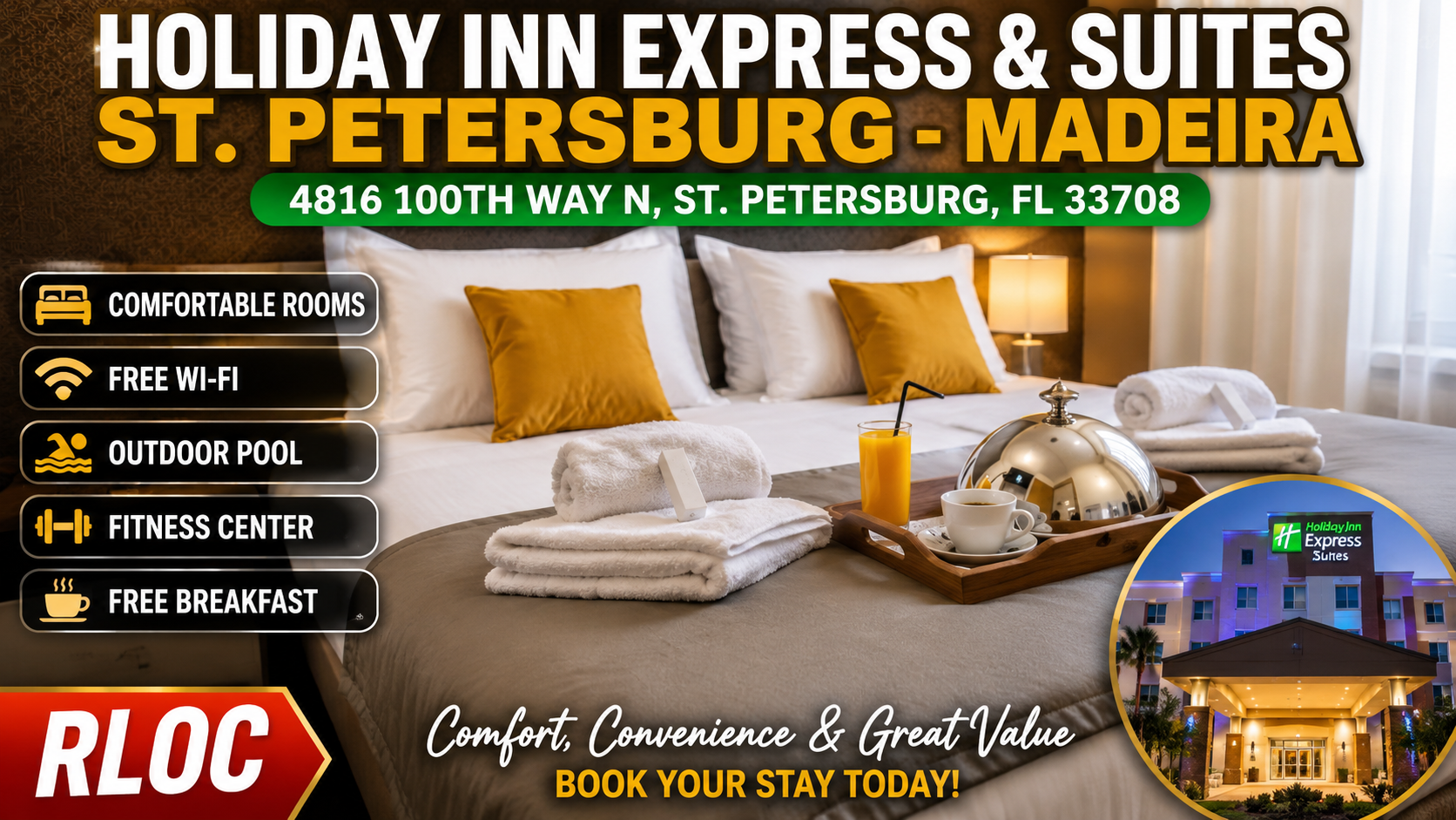 Holiday Inn Express & Suites St Petersburg Madeira 4816 100th Way N, St Petersburg, FL 33708