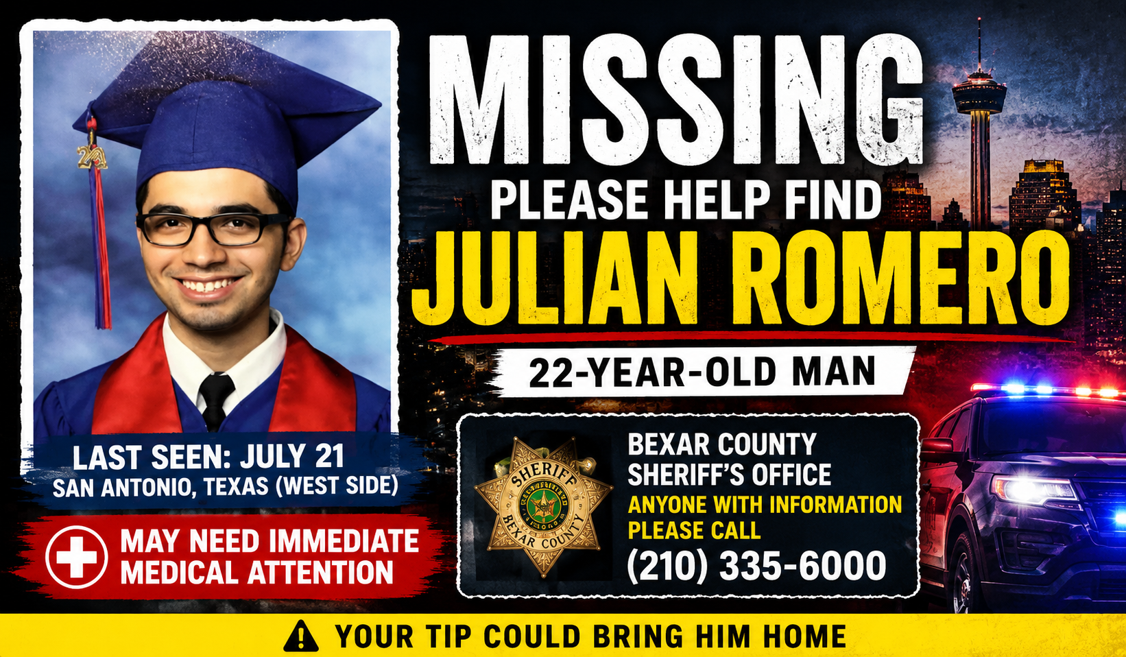 Julian Romero | Family and Authorities Continue Search as Community Asked to Help