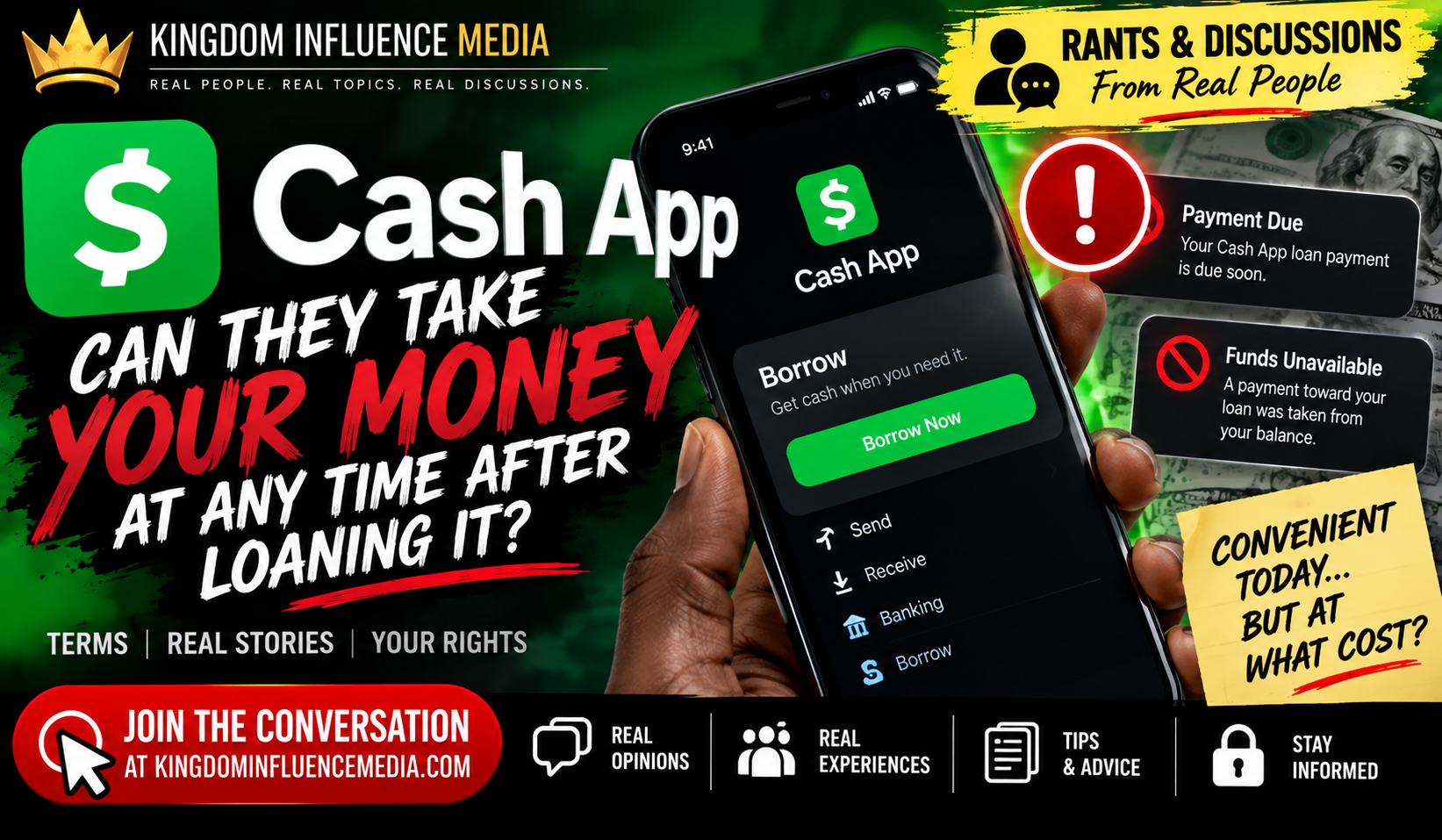 Cash App | Can Take Money From Your Balance for an Overdue Loan — Did You Know You Agreed to This?
